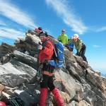 Andrea Giordani in vetta alla punta Giordani