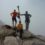 Ciccio, Alessio e Beppe in vetta al Corno Piccolo