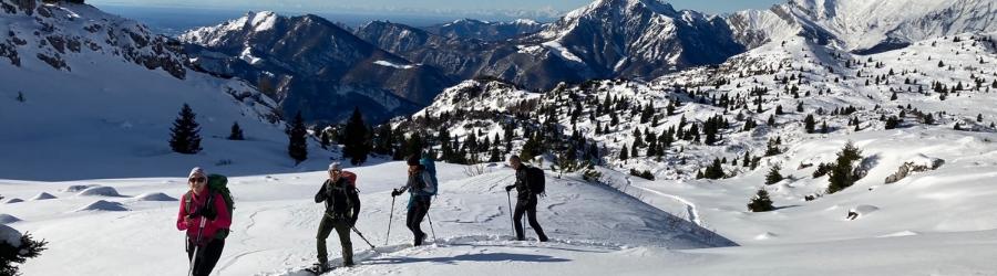 Ambiente innevato ciaspole